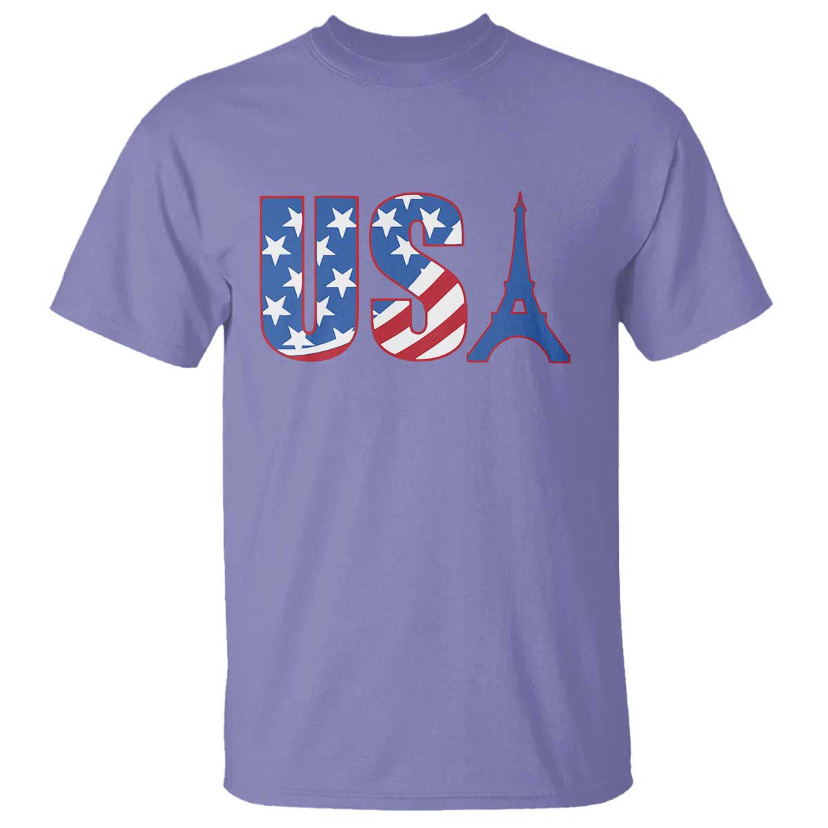 French-American Heritage Month T Shirt USA Eiffel Tower Paris Holiday Souvenir - Wonder Print Shop