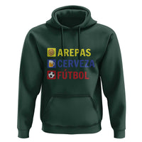 Arepas Cerveza Futbol Hoodie Colombian Slang Colombia Flag - Wonder Print Shop