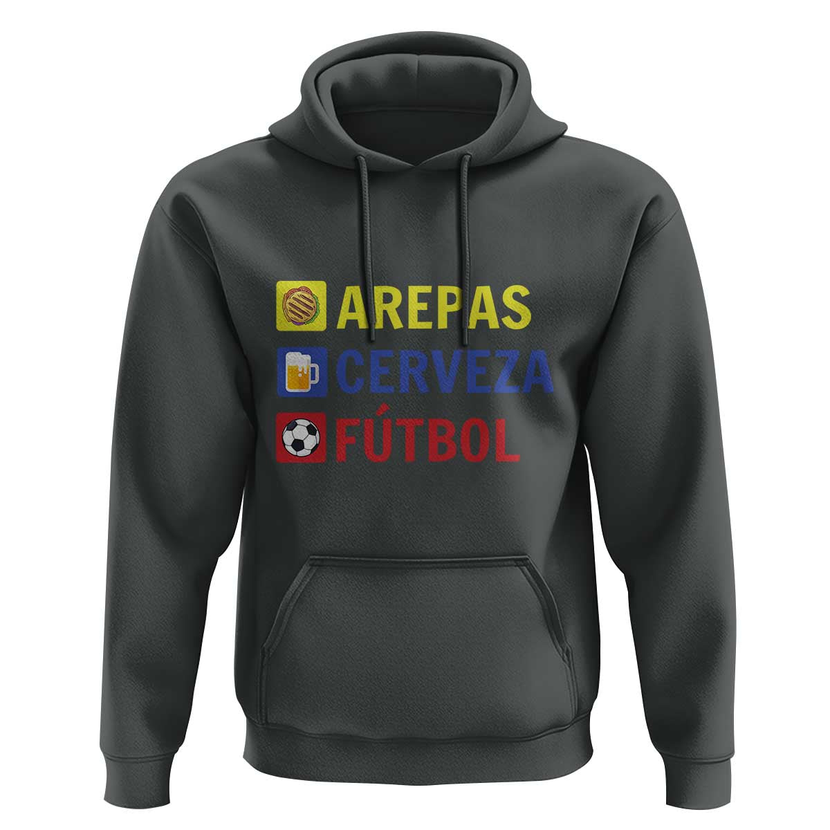 Arepas Cerveza Futbol Hoodie Colombian Slang Colombia Flag - Wonder Print Shop