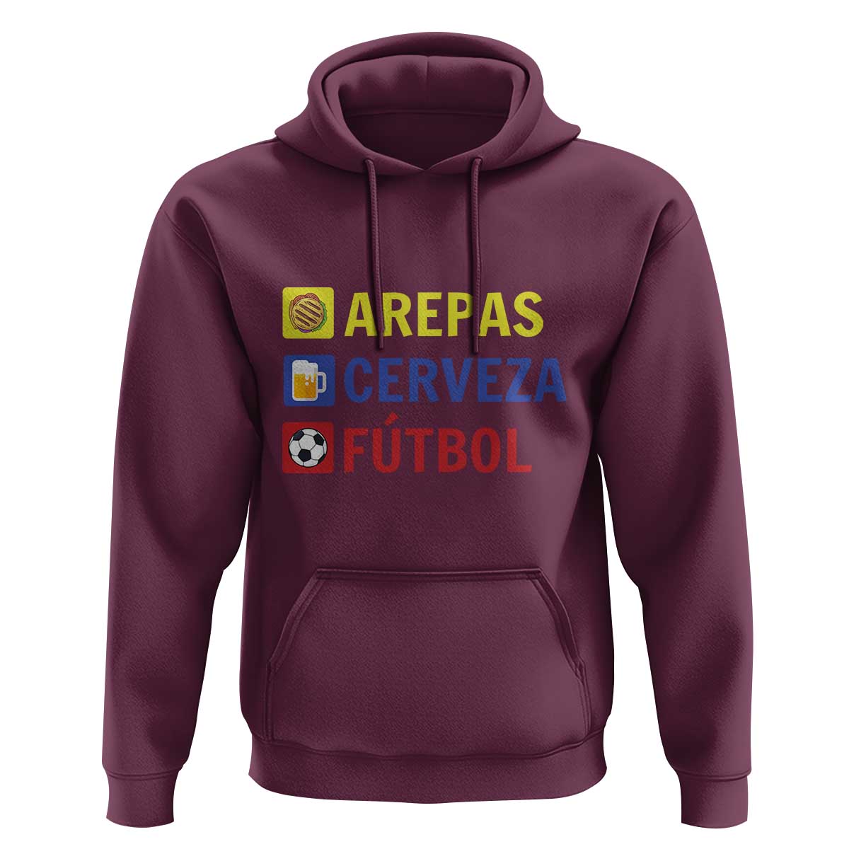 Arepas Cerveza Futbol Hoodie Colombian Slang Colombia Flag - Wonder Print Shop