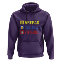 Arepas Cerveza Futbol Hoodie Colombian Slang Colombia Flag - Wonder Print Shop
