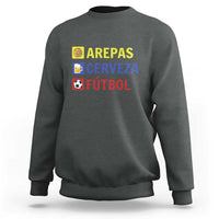 Arepas Cerveza Futbol Sweatshirt Colombian Slang Colombia Flag - Wonder Print Shop