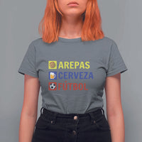 Arepas Cerveza Futbol T Shirt For Women Colombian Slang Colombia Flag - Wonder Print Shop