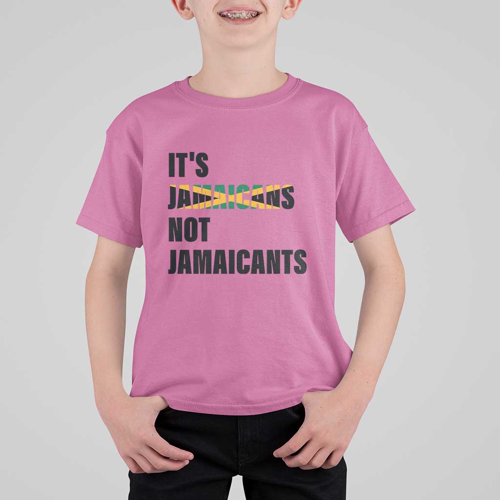 Jamaica T Shirt For Kid It's Jamaicans Not Jamaicants Flag - Wonder Print Shop