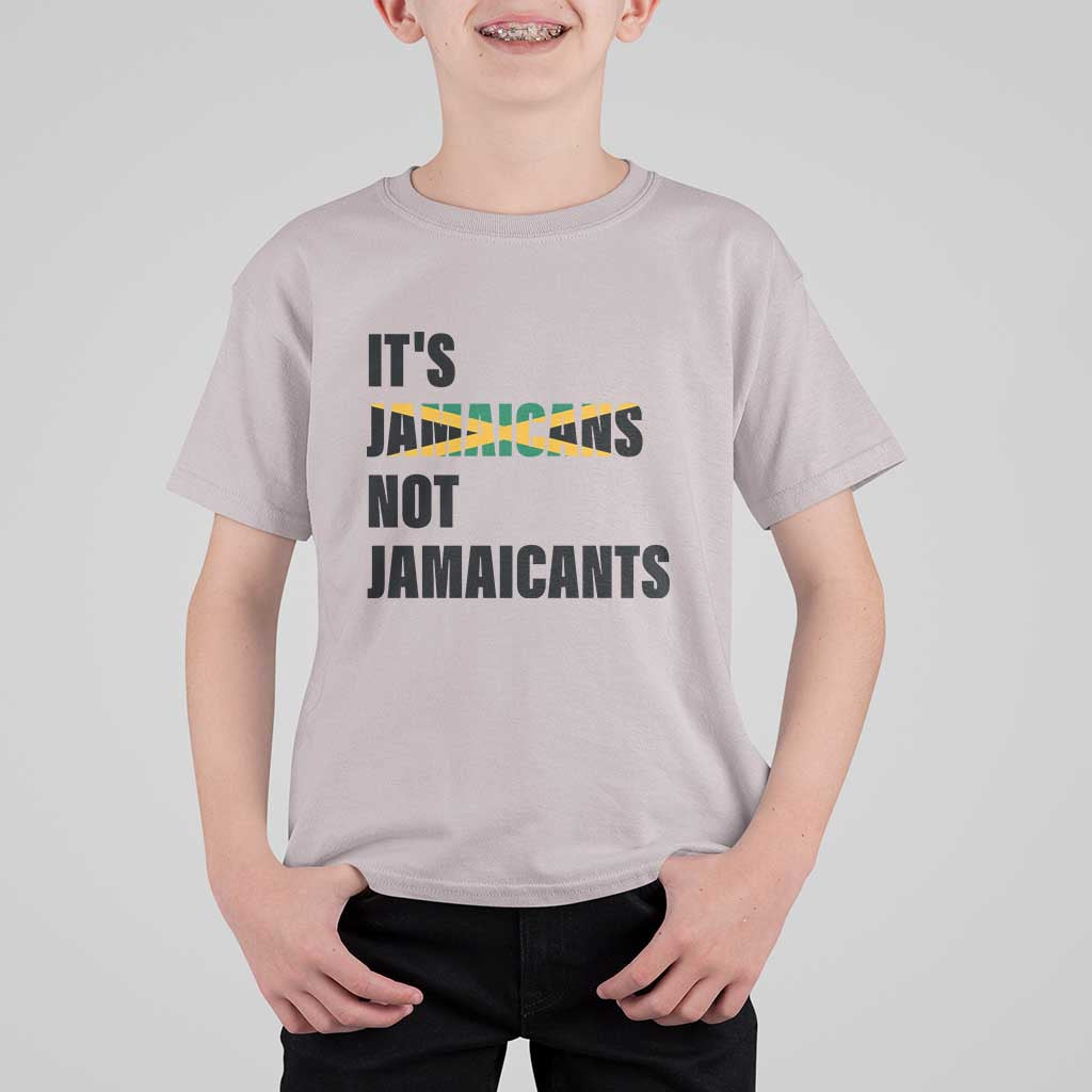 Jamaica T Shirt For Kid It's Jamaicans Not Jamaicants Flag - Wonder Print Shop