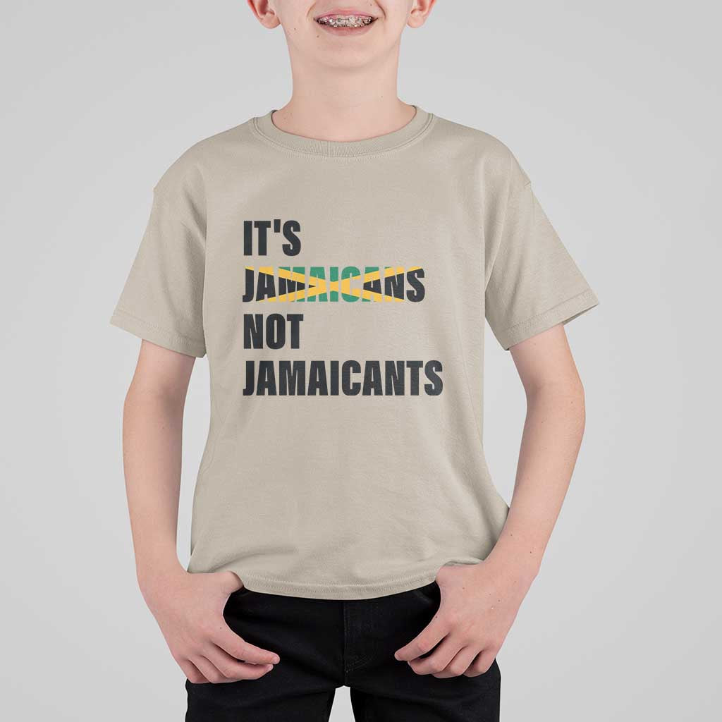 Jamaica T Shirt For Kid It's Jamaicans Not Jamaicants Flag - Wonder Print Shop