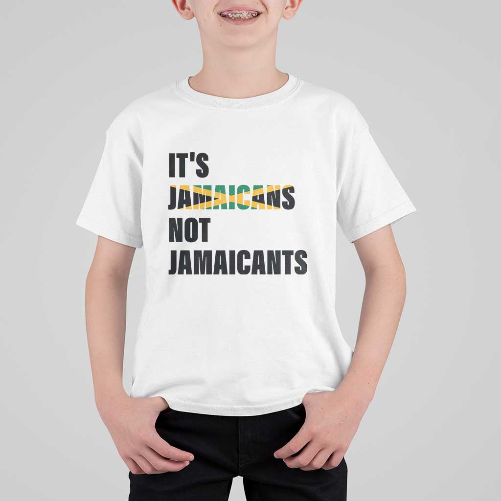 Jamaica T Shirt For Kid It's Jamaicans Not Jamaicants Flag - Wonder Print Shop
