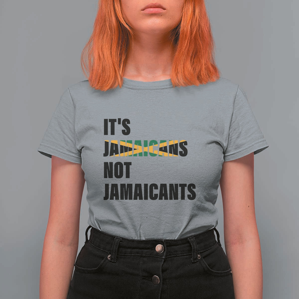 Jamaica T Shirt For Women It's Jamaicans Not Jamaicants Flag - Wonder Print Shop