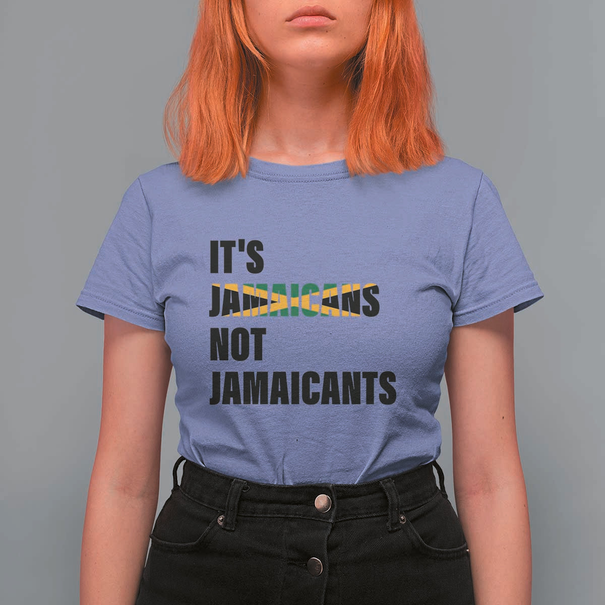 Jamaica T Shirt For Women It's Jamaicans Not Jamaicants Flag - Wonder Print Shop