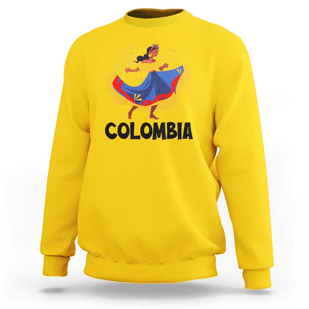 Colombianas Sweatshirt Colombia Cumbia Butterfly Flag Roots - Wonder Print Shop