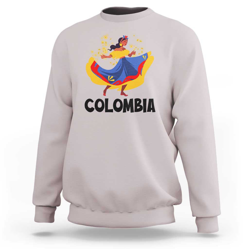 Colombianas Sweatshirt Colombia Cumbia Butterfly Flag Roots - Wonder Print Shop