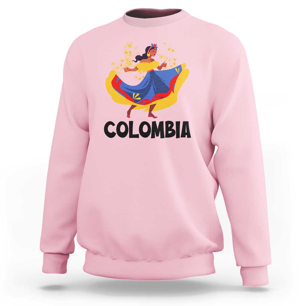 Colombianas Sweatshirt Colombia Cumbia Butterfly Flag Roots - Wonder Print Shop