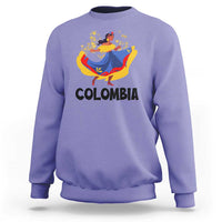 Colombianas Sweatshirt Colombia Cumbia Butterfly Flag Roots - Wonder Print Shop