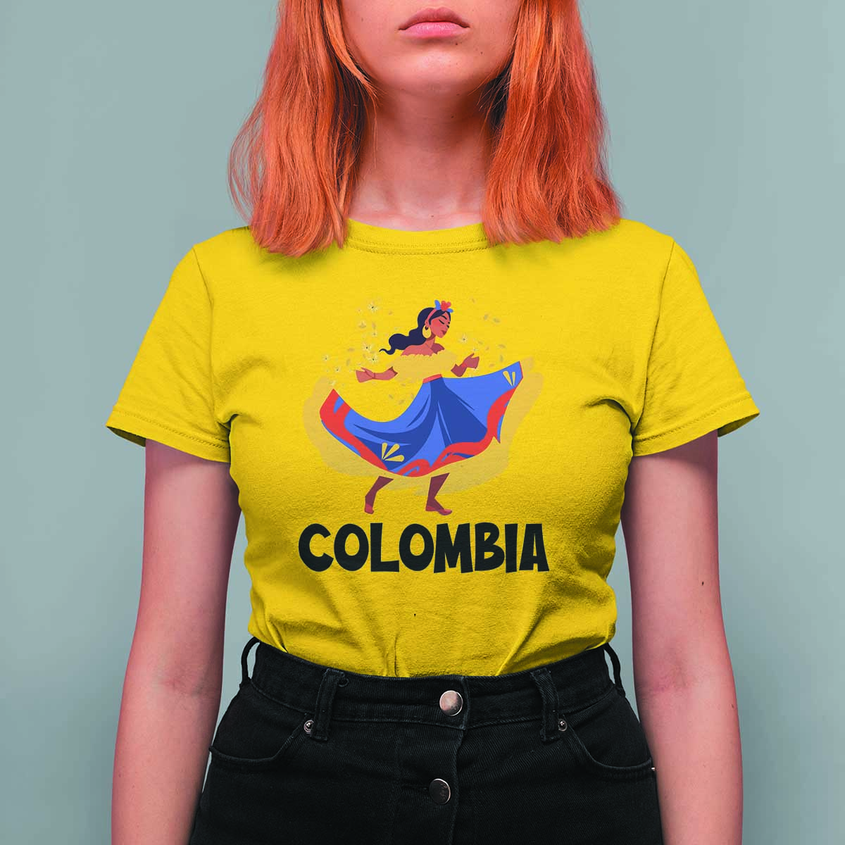 Colombianas T Shirt For Women Colombia Cumbia Butterfly Flag Roots - Wonder Print Shop