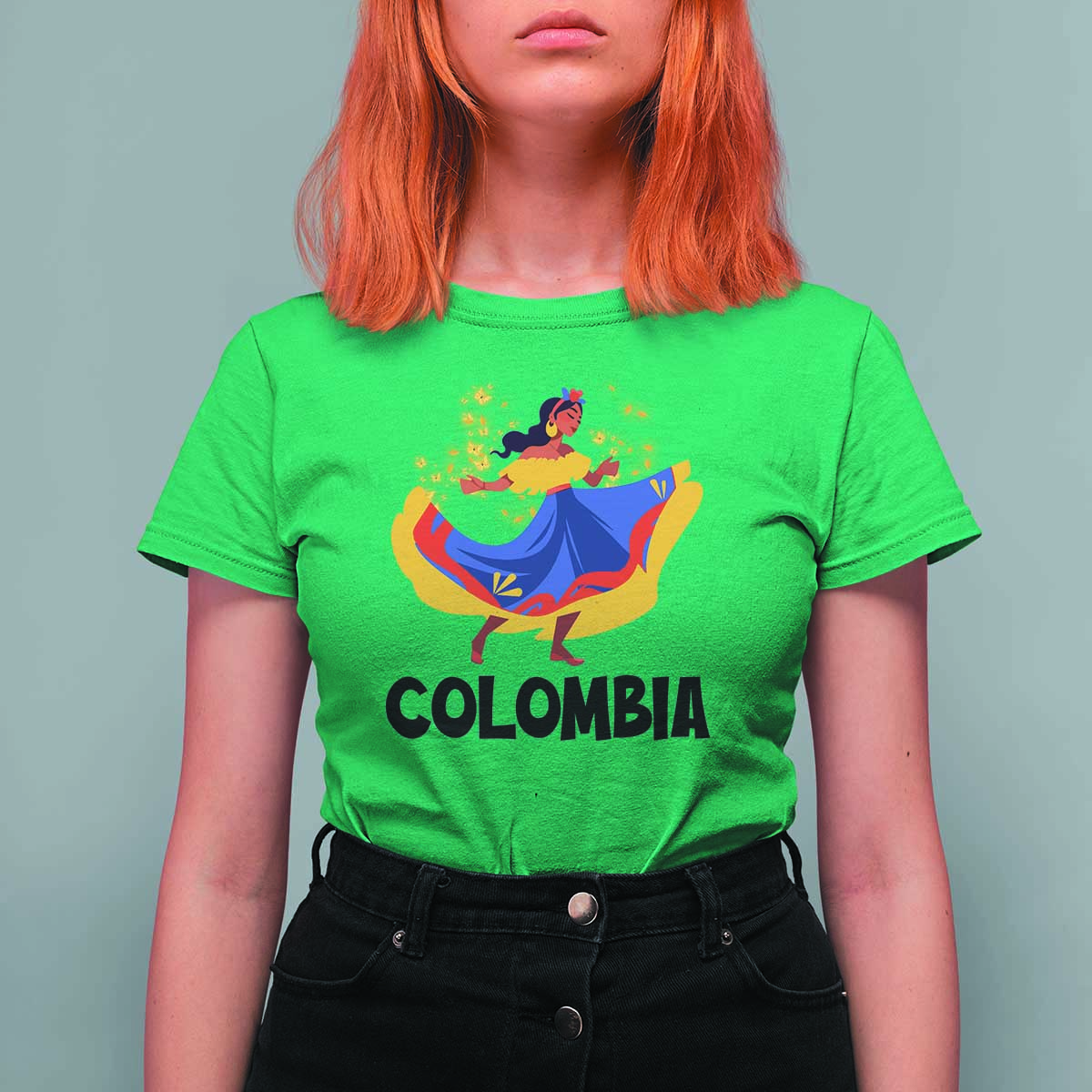 Colombianas T Shirt For Women Colombia Cumbia Butterfly Flag Roots - Wonder Print Shop