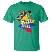 Funny Colombia Tierra Querida T Shirt Colombian Flag Sombrero Vueltiao Maracas - Wonder Print Shop