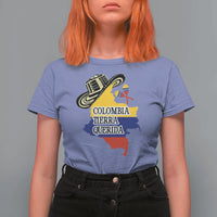 Funny Colombia Tierra Querida T Shirt For Women Colombian Flag Sombrero Vueltiao Maracas - Wonder Print Shop