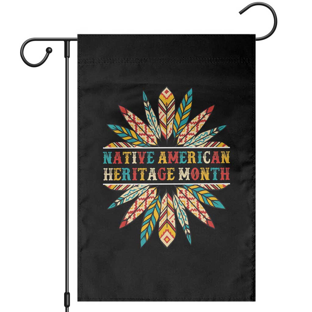Native American Heritage Month Garden Flag Indigenous Pride Feathers - Wonder Print Shop