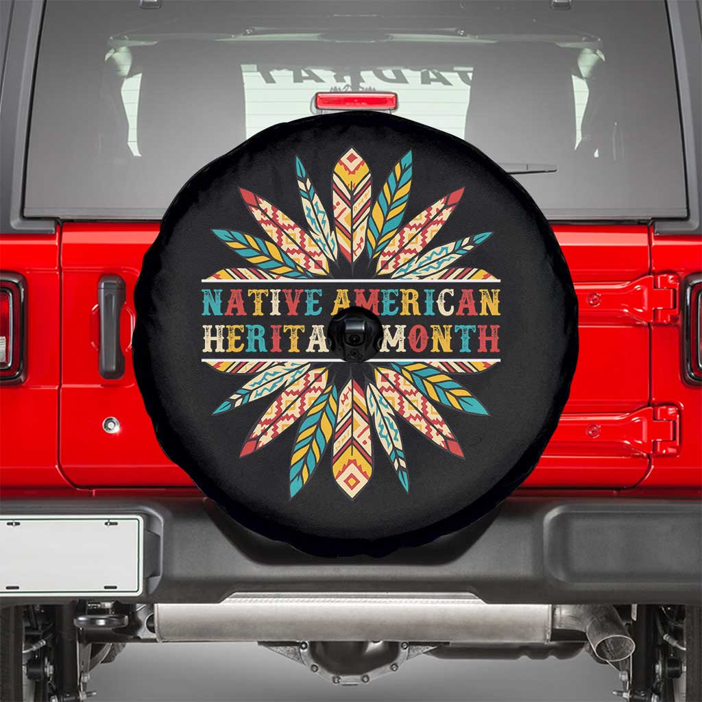 Native American Heritage Month Spare Tire Cover Indigenous Pride Feathers - Wonder Print Shop