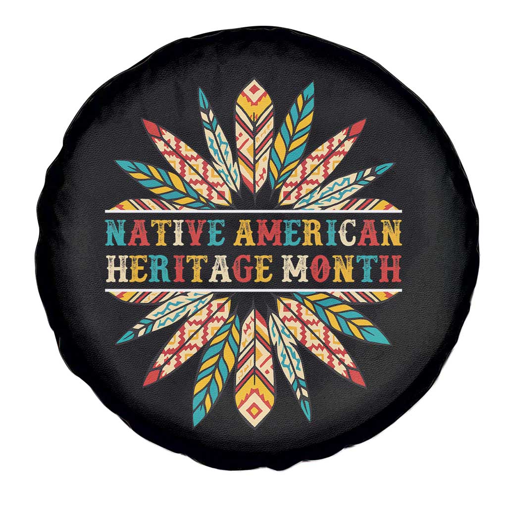 Native American Heritage Month Spare Tire Cover Indigenous Pride Feathers - Wonder Print Shop