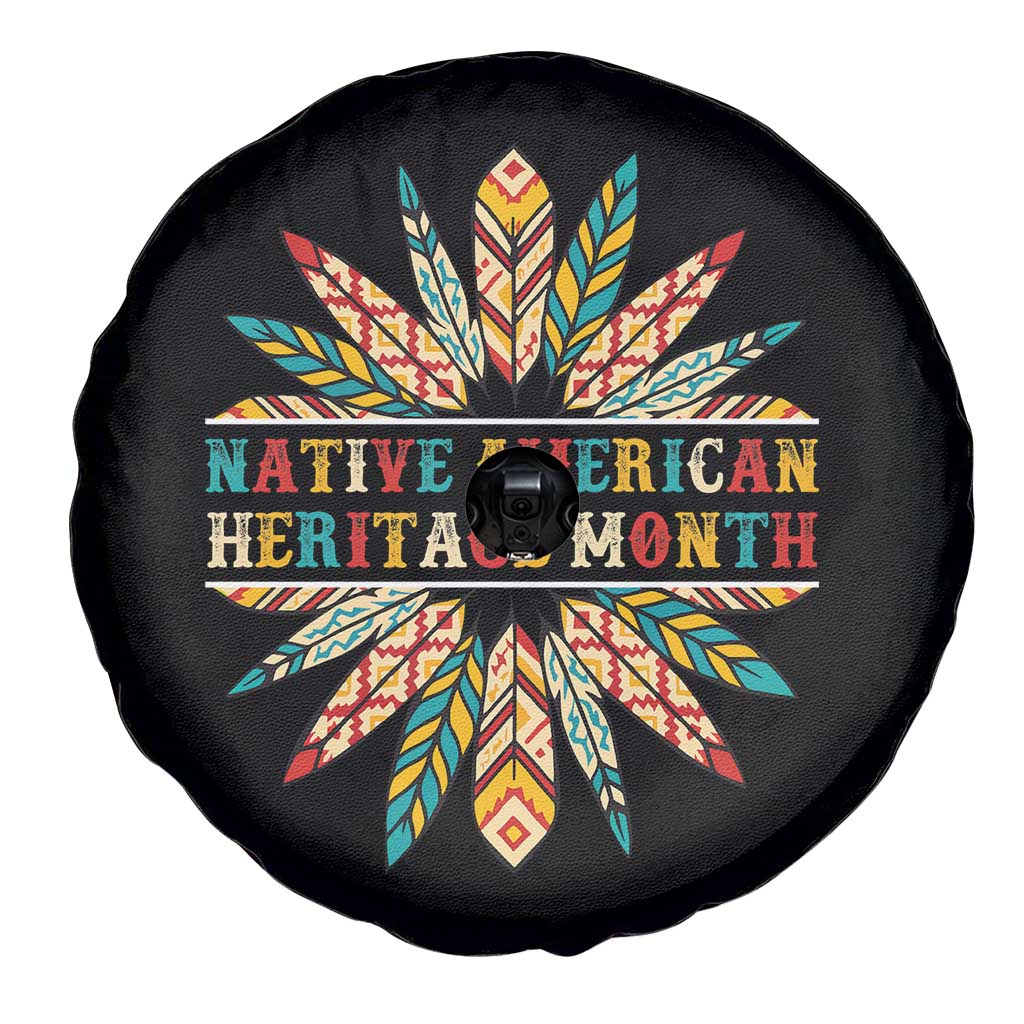 Native American Heritage Month Spare Tire Cover Indigenous Pride Feathers - Wonder Print Shop