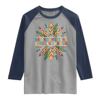 Native American Heritage Month Raglan Shirt Indigenous Pride Feathers - Wonder Print Shop
