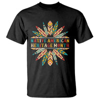 Native American Heritage Month T Shirt Indigenous Pride Feathers - Wonder Print Shop