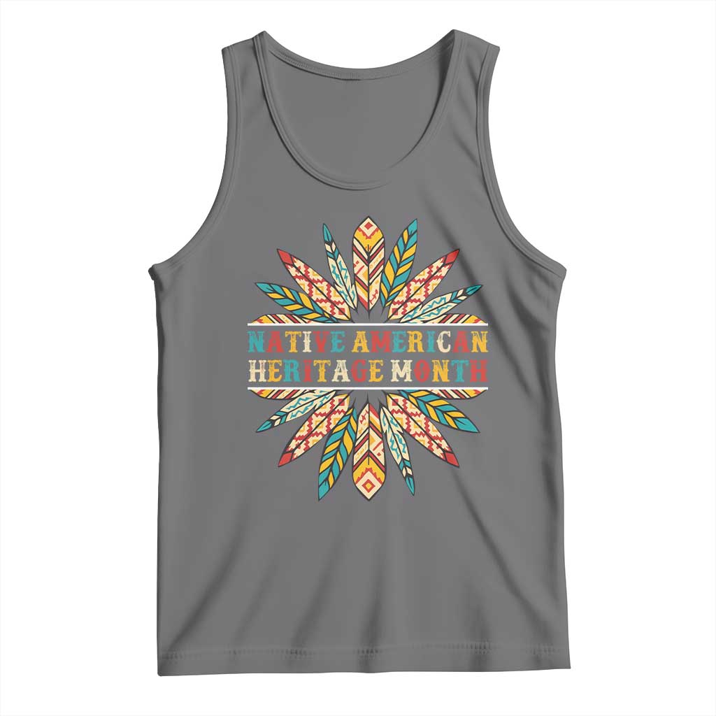 Native American Heritage Month Tank Top Indigenous Pride Feathers - Wonder Print Shop