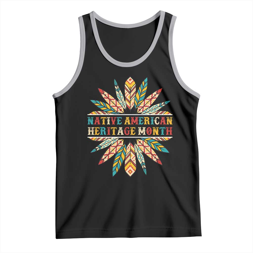 Native American Heritage Month Tank Top Indigenous Pride Feathers - Wonder Print Shop