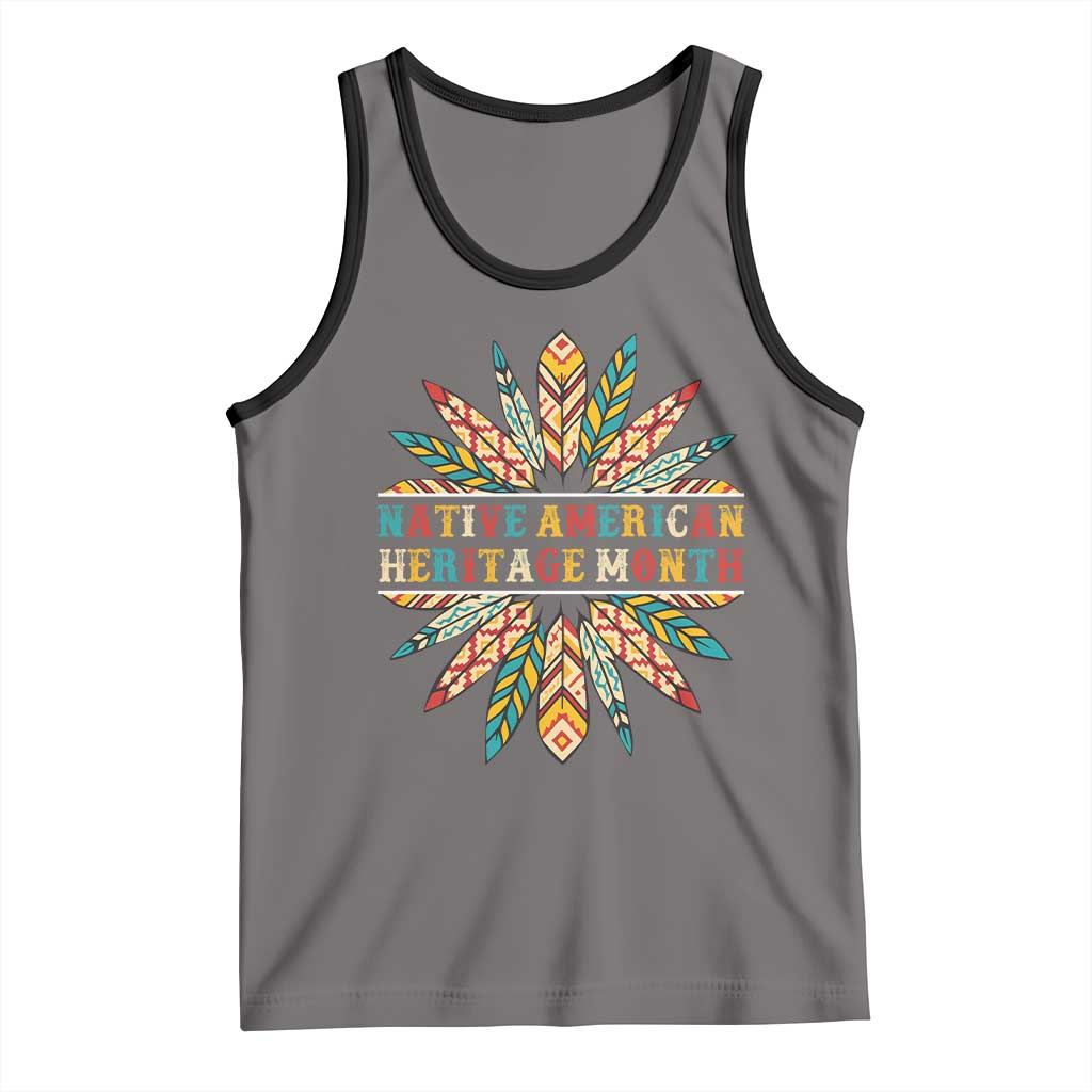 Native American Heritage Month Tank Top Indigenous Pride Feathers - Wonder Print Shop