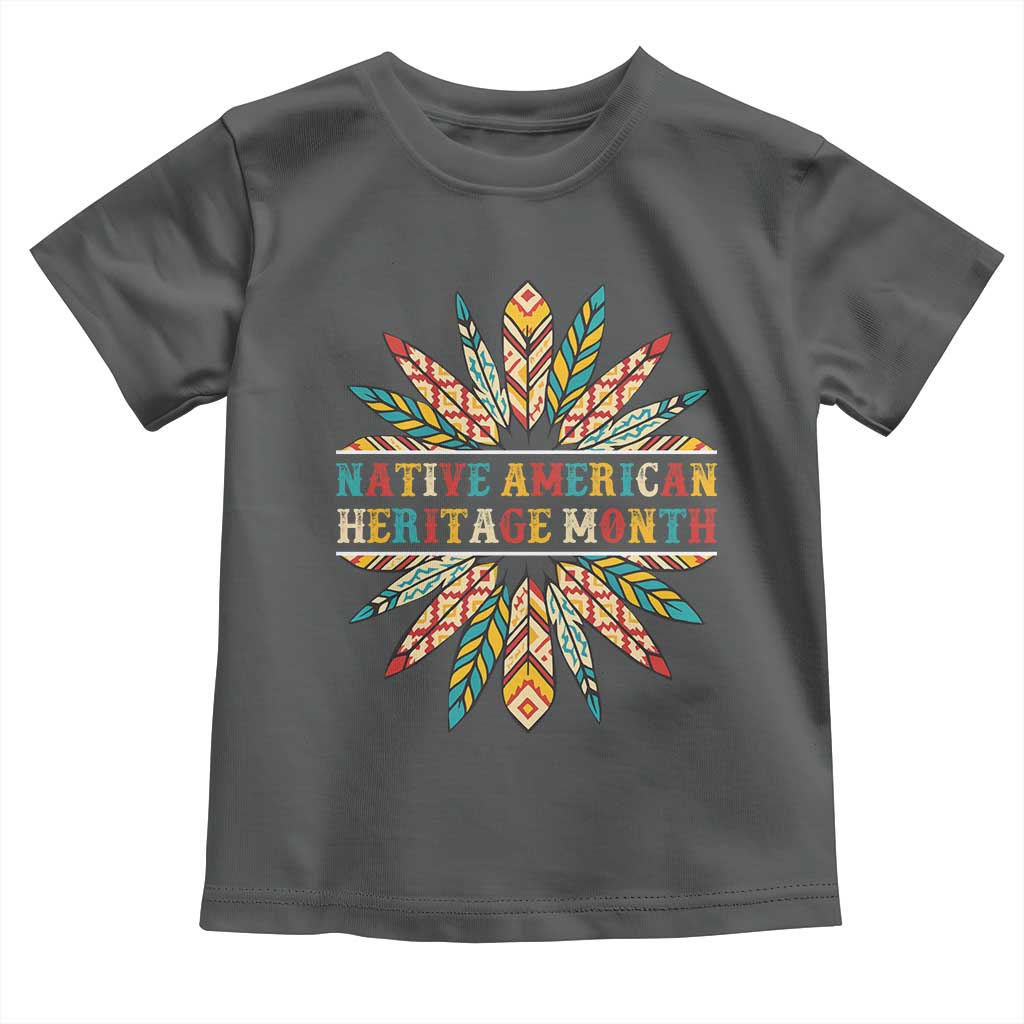 Native American Heritage Month Toddler T Shirt Indigenous Pride Feathers - Wonder Print Shop