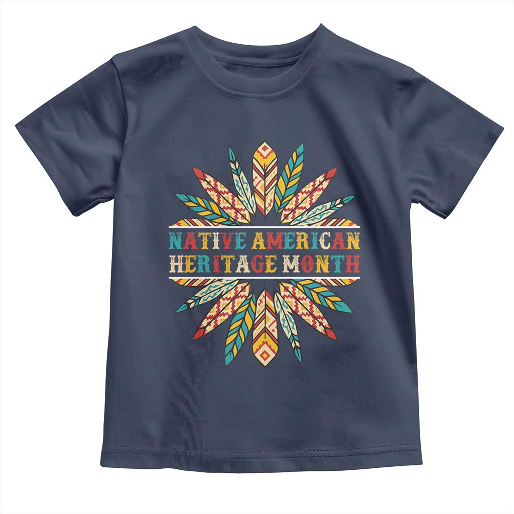 Native American Heritage Month Toddler T Shirt Indigenous Pride Feathers - Wonder Print Shop