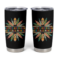 Native American Heritage Month Tumbler Cup Indigenous Pride Feathers - Wonder Print Shop