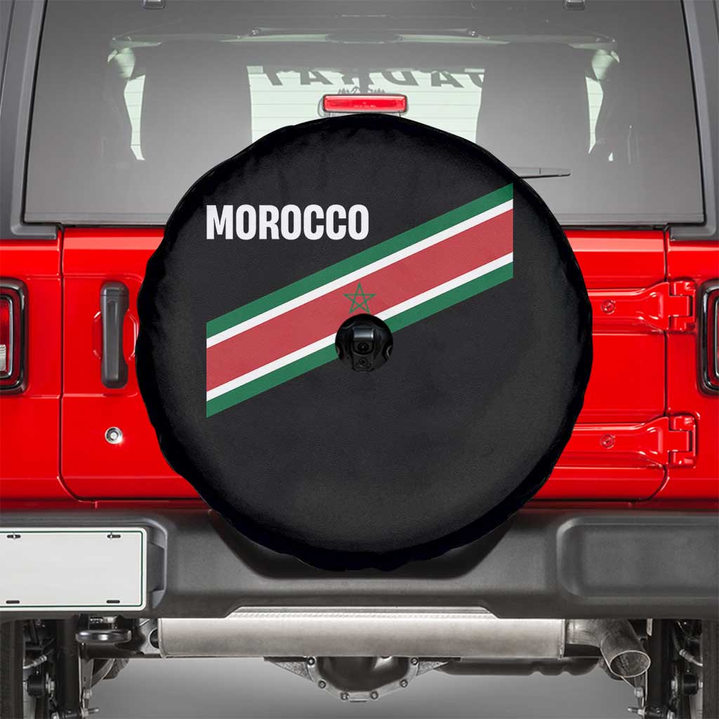 Morocco Moroccan Flag Spare Tire Cover Green Star Maroc Stripes