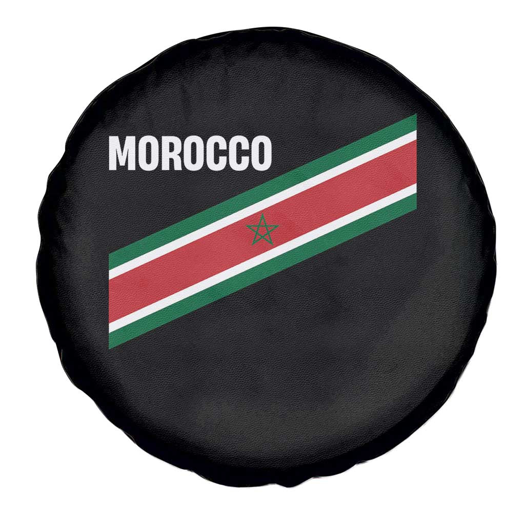 Morocco Moroccan Flag Spare Tire Cover Green Star Maroc Stripes