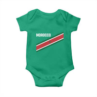 Morocco Moroccan Flag Baby Onesie Green Star Maroc Stripes