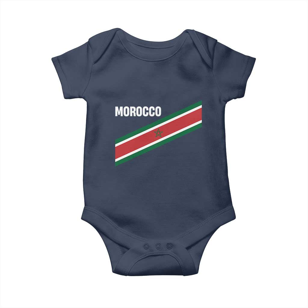 Morocco Moroccan Flag Baby Onesie Green Star Maroc Stripes