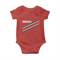 Morocco Moroccan Flag Baby Onesie Green Star Maroc Stripes