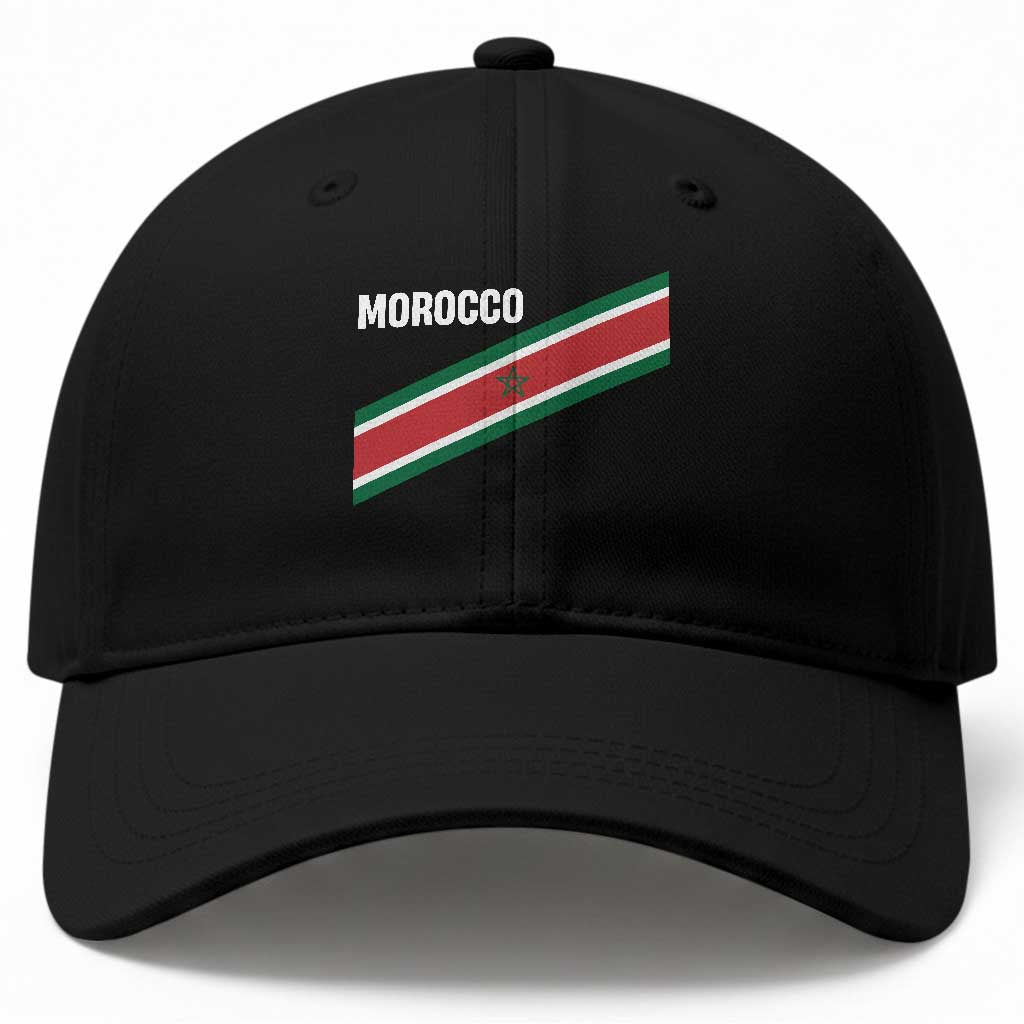 Morocco Moroccan Flag Baseball Cap Green Star Maroc Stripes