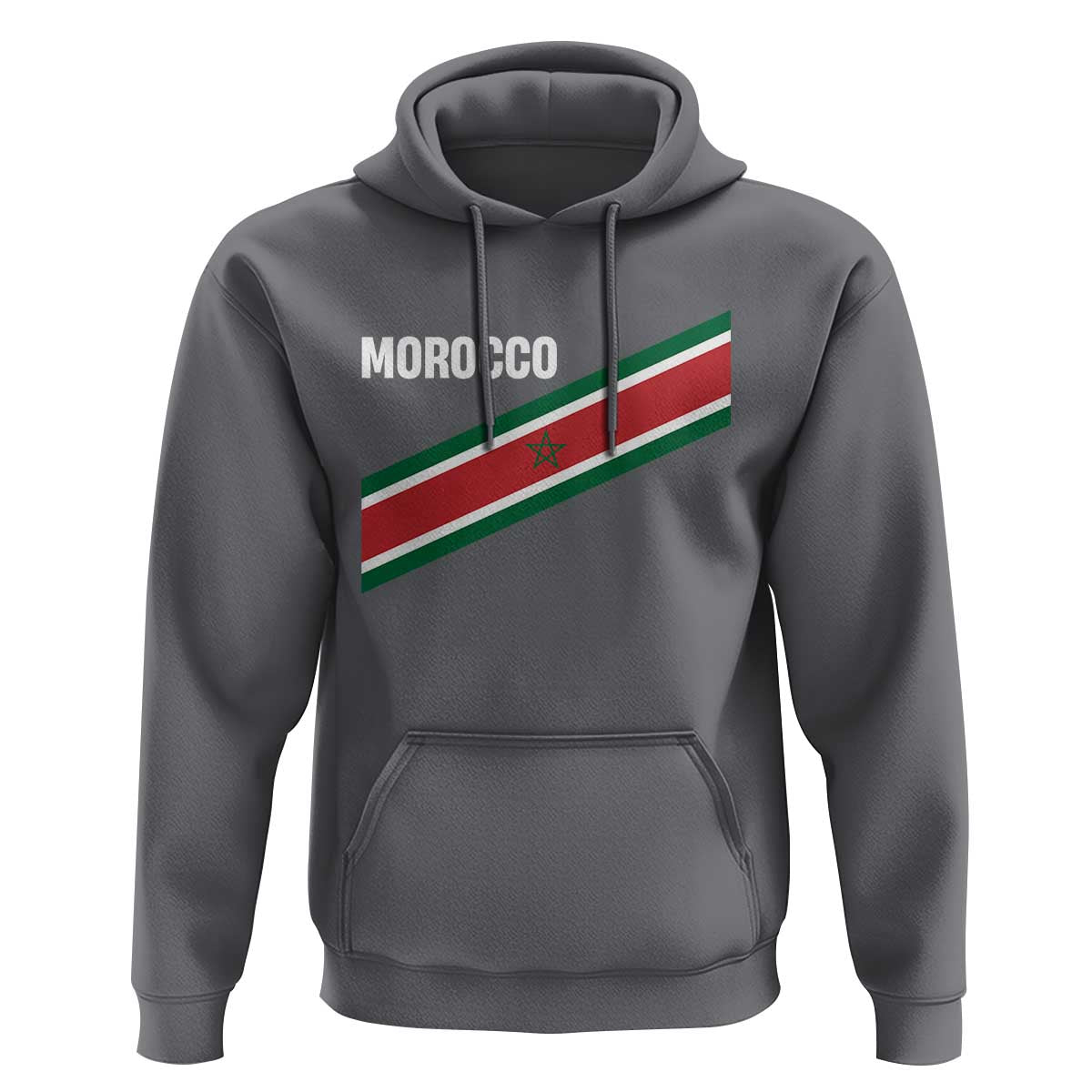 Morocco Moroccan Flag Hoodie Green Star Maroc Stripes