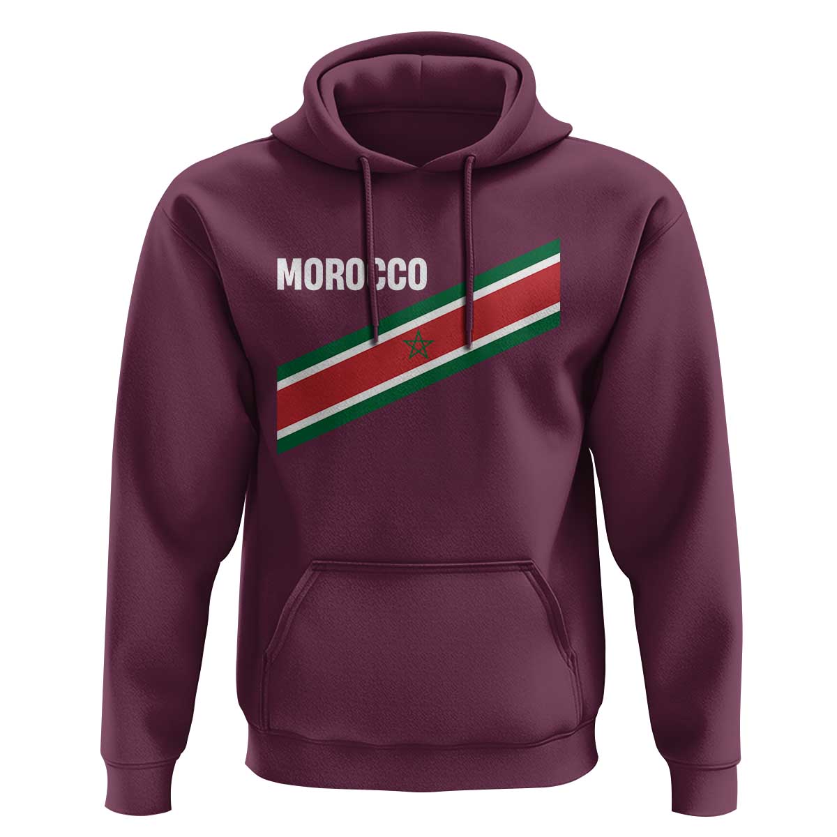Morocco Moroccan Flag Hoodie Green Star Maroc Stripes