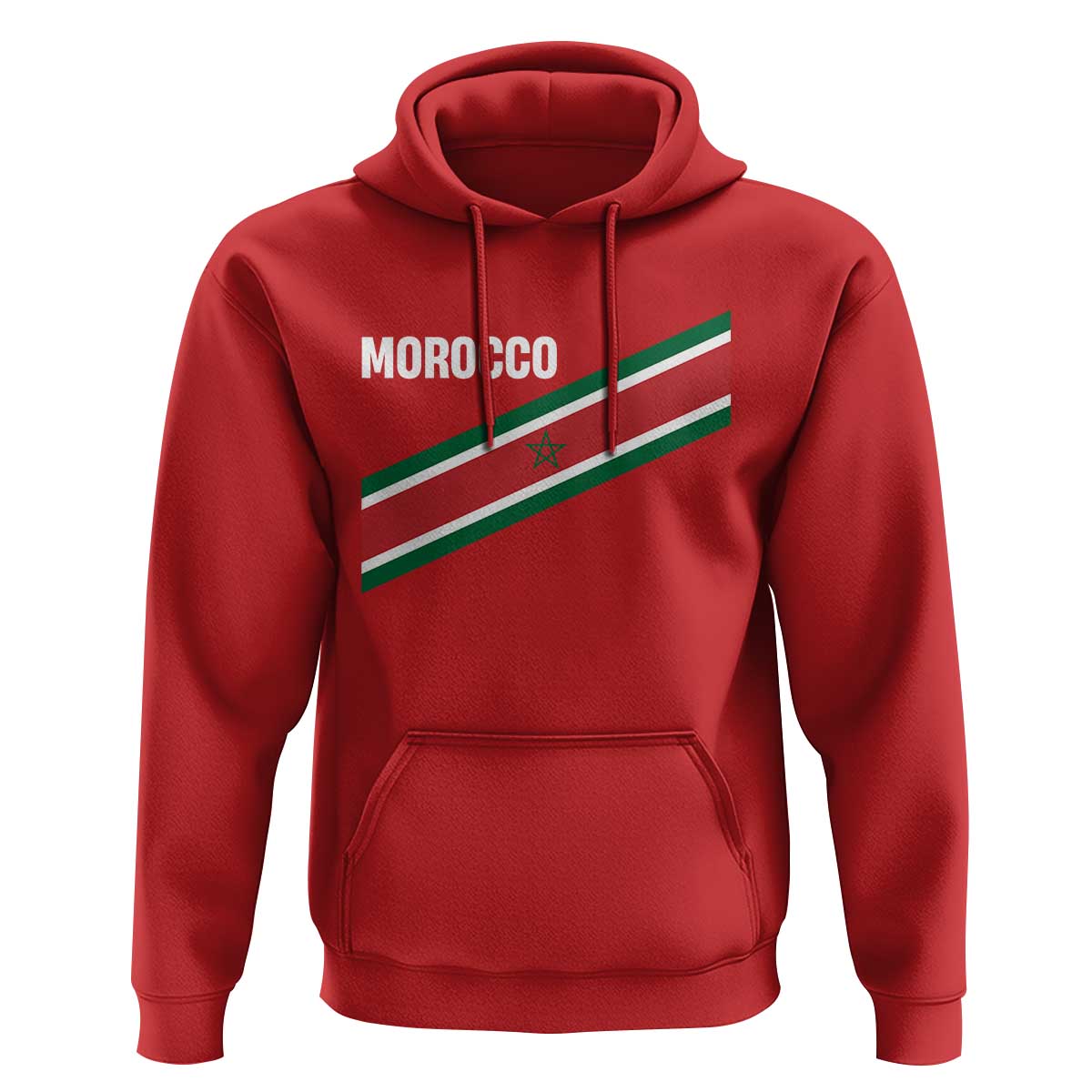 Morocco Moroccan Flag Hoodie Green Star Maroc Stripes