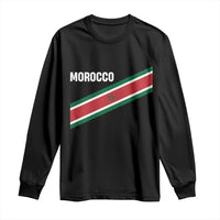 Morocco Moroccan Flag Long Sleeve Shirt Green Star Maroc Stripes