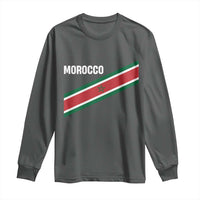 Morocco Moroccan Flag Long Sleeve Shirt Green Star Maroc Stripes