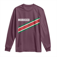 Morocco Moroccan Flag Long Sleeve Shirt Green Star Maroc Stripes