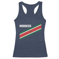 Morocco Moroccan Flag Racerback Tank Top Green Star Maroc Stripes