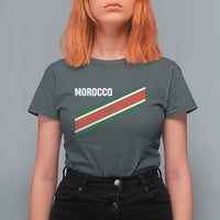 Morocco Moroccan Flag T Shirt For Women Green Star Maroc Stripes
