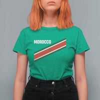 Morocco Moroccan Flag T Shirt For Women Green Star Maroc Stripes