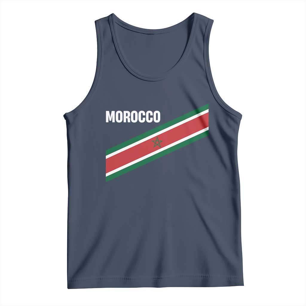 Morocco Moroccan Flag Tank Top Green Star Maroc Stripes