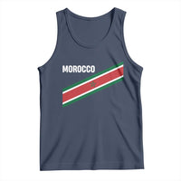 Morocco Moroccan Flag Tank Top Green Star Maroc Stripes